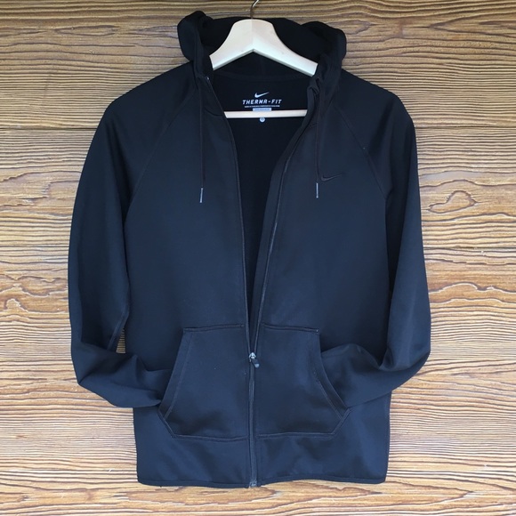 Black Nike Therma Fit Zip Up Hoodie Jacket X small - Picture 3 of 6